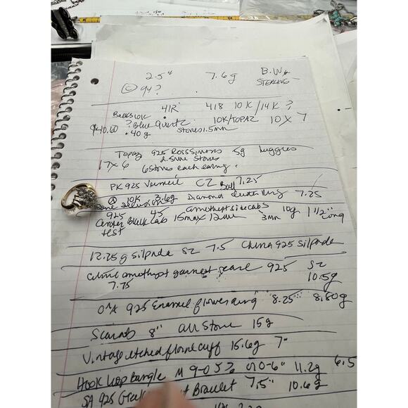 10K Yellow Gold Diamond Cluster Designer Estate 3.6g Vintage Style Ring Sz 7.25 - Picture 11 of 11